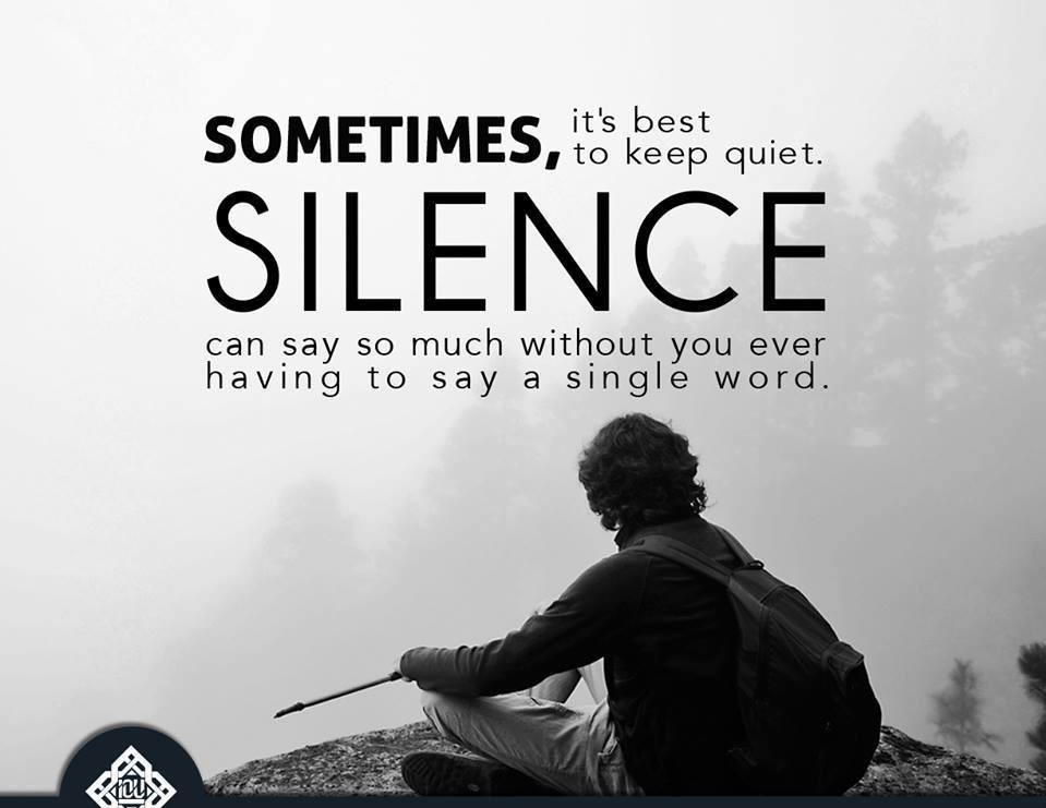 Silence prevents error